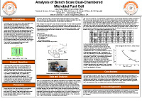 Analysis of Bench Scale Dual Chambered